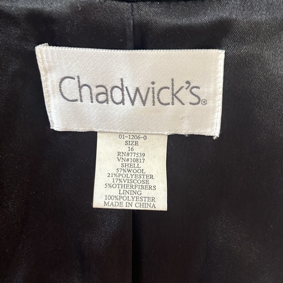 Chadwick’s black embroidered leaves flowers branches size 16 never worn - Picture 12 of 16